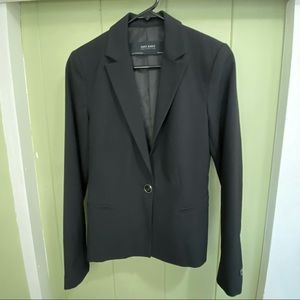 Zara Basic Minimalist Single Breasted Blazer Size 02 Black